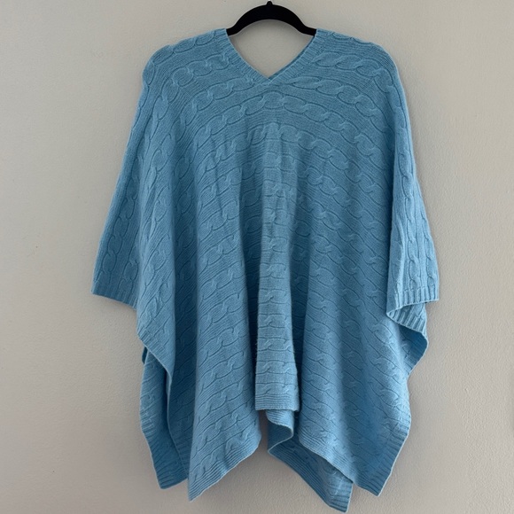 NWOT RALPH LAUREN BLACK LABEL 100% Cashmere sweater/poncho Sz M/L MSRP $568